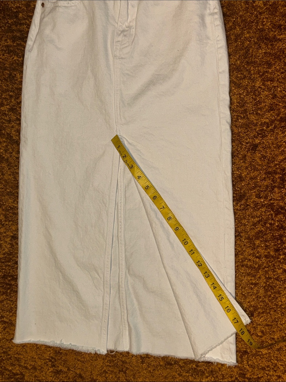 pistola White Denim Maxi Skirt with Front Slit - Picture 4 of 7